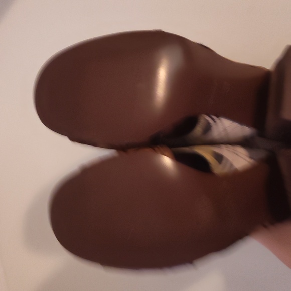 SEE by CHLOE | Marta | Suede Leather Calf Plaid Heeled Sandal Size 7 - Picture 5 of 12